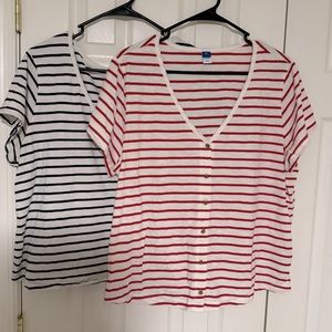 Old Navy striped shirts
